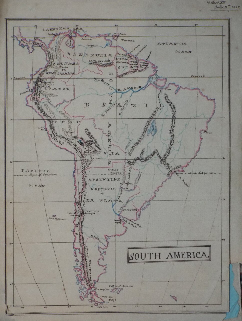 Map of South America